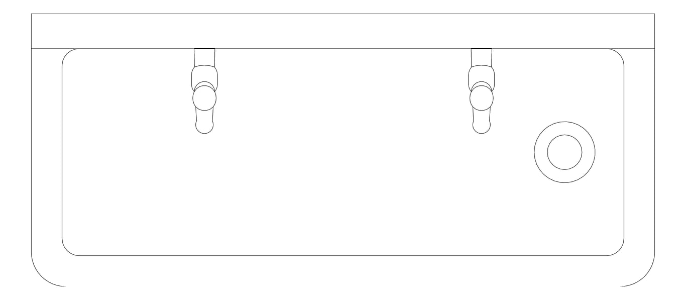 Plan Image of Trough WallHung Britex HandWash TopBibTap