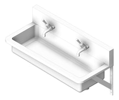 3D Shaded Image of Trough WallHung Britex HandWash TopLeverTap