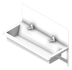 3D Shaded Image of Trough WallHung Britex Wallsend HandWash TimeflowTap