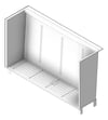 3D Shaded Image of Urinal Recessed Britex Regency