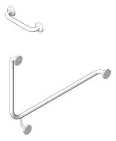 3D Shaded Image of GrabRailSet 90Deg Britex SideWallMount Left