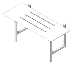 3D Shaded Image of ShowerSeat Folding Britex Accessible SupportLegs
