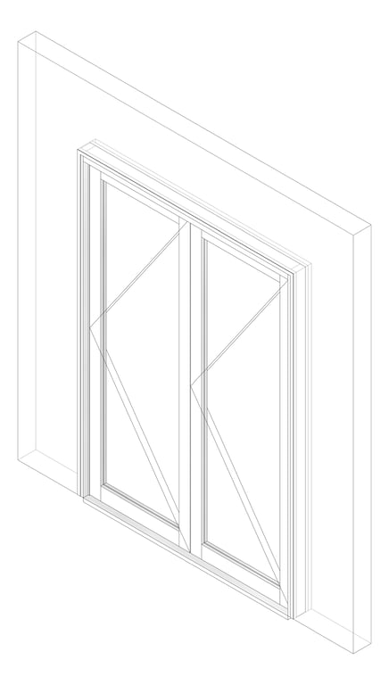 3D Documentation Image of Door Bifold Capral Artisan 996 2P