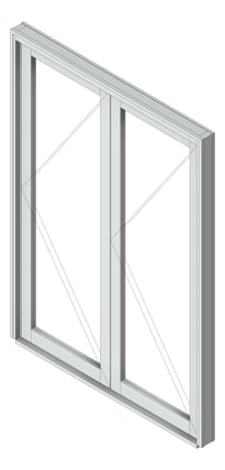 3D Shaded Image of Door Bifold Capral Artisan 996 2P