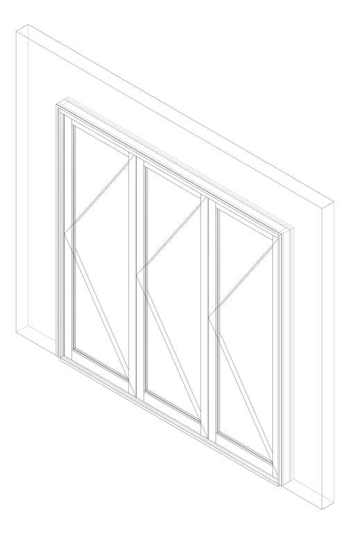3D Documentation Image of Door Bifold Capral Artisan 996 3P