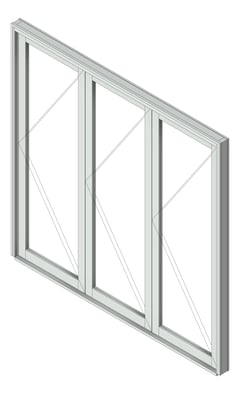 3D Shaded Image of Door Bifold Capral Artisan 996 3P