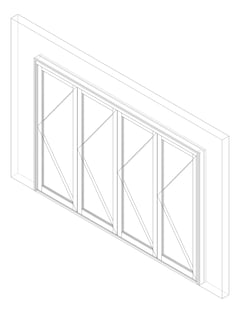 3D Documentation Image of Door Bifold Capral Artisan 996 4P