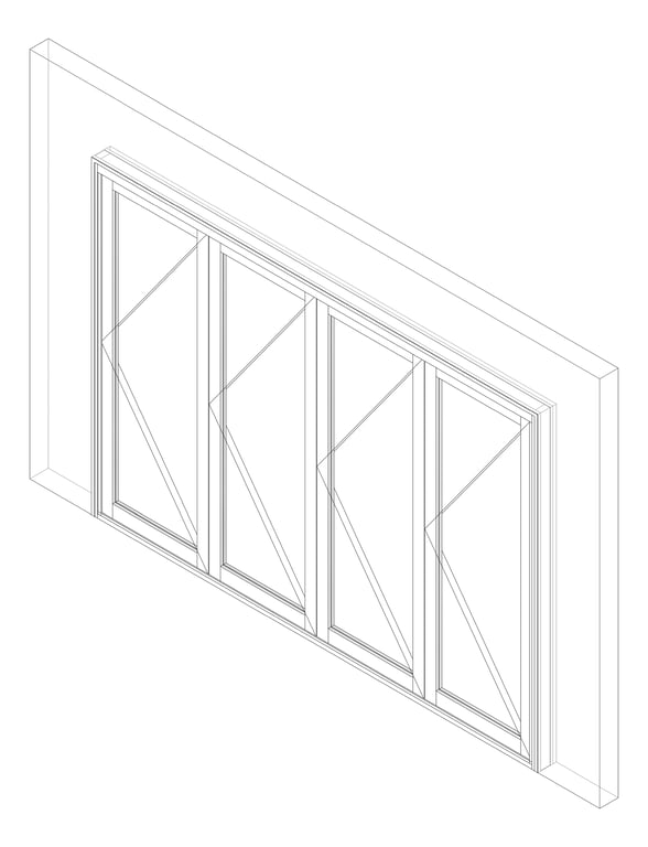 3D Documentation Image of Door Bifold Capral Artisan 996 4P