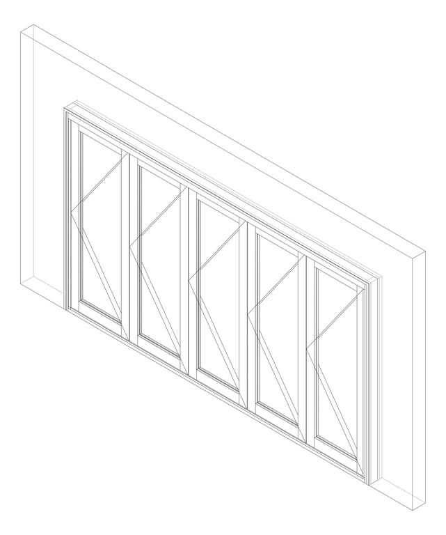 3D Documentation Image of Door Bifold Capral Artisan 996 5P