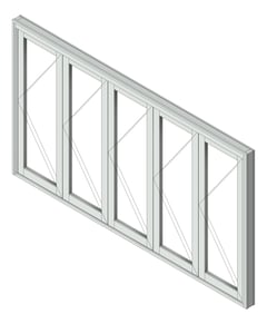 3D Shaded Image of Door Bifold Capral Artisan 996 5P