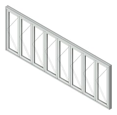 3D Shaded Image of Door Bifold Capral Artisan 996 8P