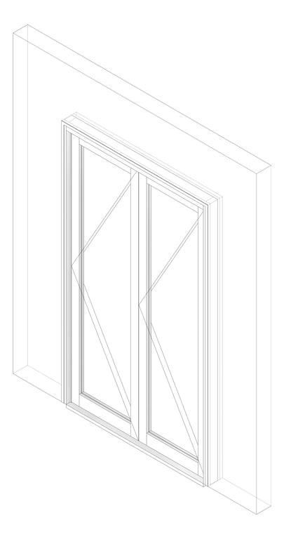3D Documentation Image of Door Bifold Capral Artisan 996 Quik 2P