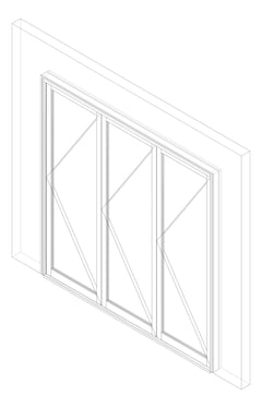 3D Documentation Image of Door Bifold Capral Artisan 996 Quik 3P