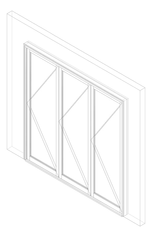 3D Documentation Image of Door Bifold Capral Artisan 996 Quik 3P