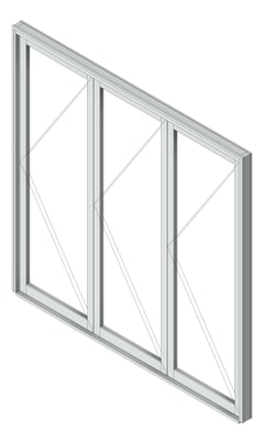 3D Shaded Image of Door Bifold Capral Artisan 996 Quik 3P