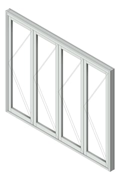 3D Shaded Image of Door Bifold Capral Artisan 996 Quik 4P