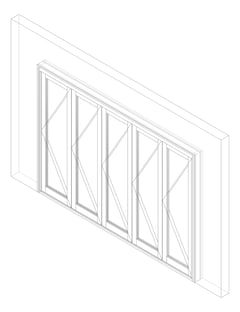 3D Documentation Image of Door Bifold Capral Artisan 996 Quik 5P