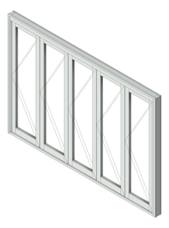 3D Shaded Image of Door Bifold Capral Artisan 996 Quik 5P