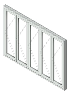 3D Shaded Image of Door Bifold Capral Artisan 996 Quik 5P