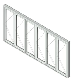 3D Shaded Image of Door Bifold Capral Artisan 996 Quik 6P