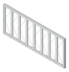 3D Shaded Image of Door Bifold Capral Artisan 996 Quik 8P