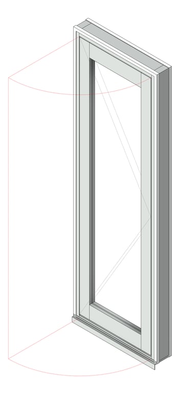 Door Hinged Capral AGS 225 1P OpenOut