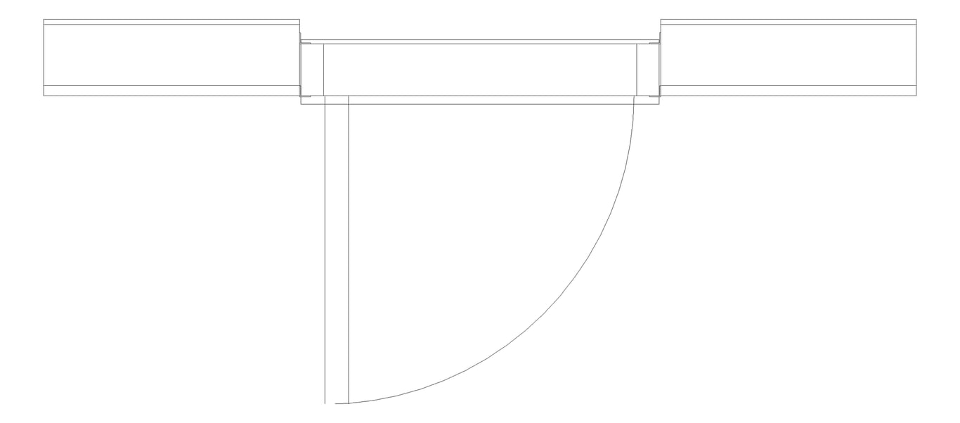 Plan Image of Door Hinged Capral AGS 225 1P OpenOut