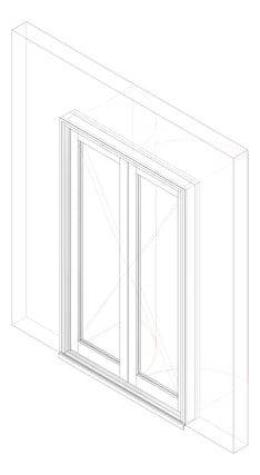 3D Documentation Image of Door Hinged Capral AGS 225 2P OpenIn
