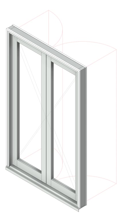 Door Hinged Capral AGS 225 2P OpenIn