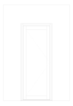 Front Image of Door Hinged Capral Futureline 225TB 1P OpenOut