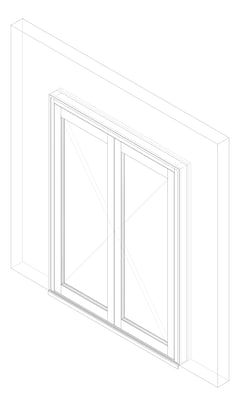 3D Documentation Image of Door Hinged Capral Futureline 225TB 2P OpenOut