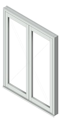 3D Shaded Image of Door Hinged Capral Futureline 225TB 2P OpenOut