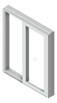 3D Shaded Image of Door Sliding Capral AGS 225 1P