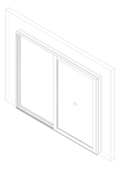 3D Documentation Image of Door Sliding Capral AGS 225 1P RecessedTrack