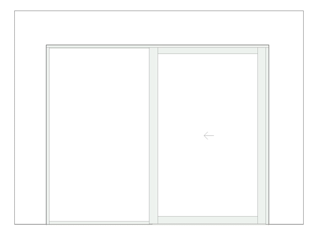 Front Image of Door Sliding Capral AGS 225 1P RecessedTrack