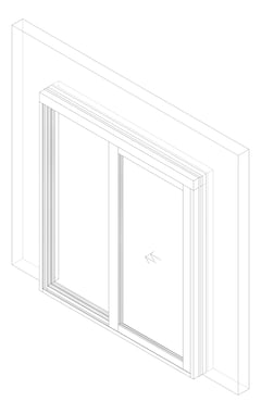 3D Documentation Image of Door Sliding Capral AGS 225 1P TopHung SideFixing