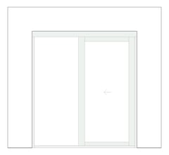 Front Image of Door Sliding Capral AGS 225 1P TopHung SideFixing