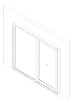 3D Documentation Image of Door Sliding Capral AGS 225 1P TopHung SideLight