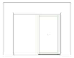 Front Image of Door Sliding Capral AGS 225 1P TopHung SideLight