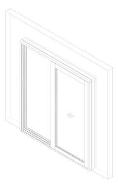 3D Documentation Image of Door Sliding Capral AGS 225 1P TopHung TopFixing