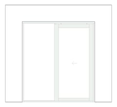 Front Image of Door Sliding Capral AGS 225 1P TopHung TopFixing