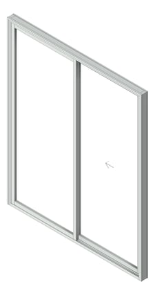 3D Shaded Image of Door Sliding Capral AGS 900 2P