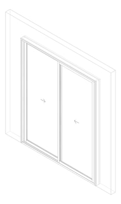 3D Documentation Image of Door Sliding Capral AGS 900 2P Bypass