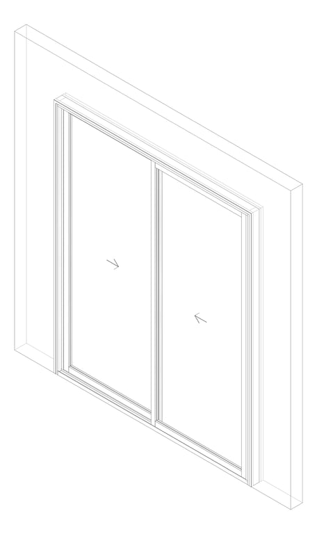3D Documentation Image of Door Sliding Capral AGS 900 2P Bypass