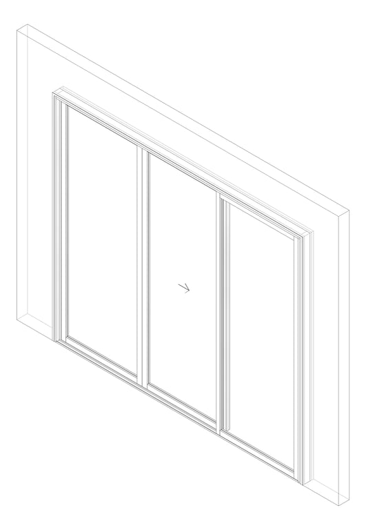 3D Documentation Image of Door Sliding Capral AGS 900 3P OXO