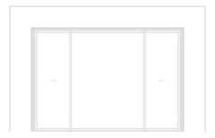 Front Image of Door Sliding Capral AGS 900 3P XOX