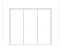 Front Image of Door Sliding Capral AGS 900 3P XXO