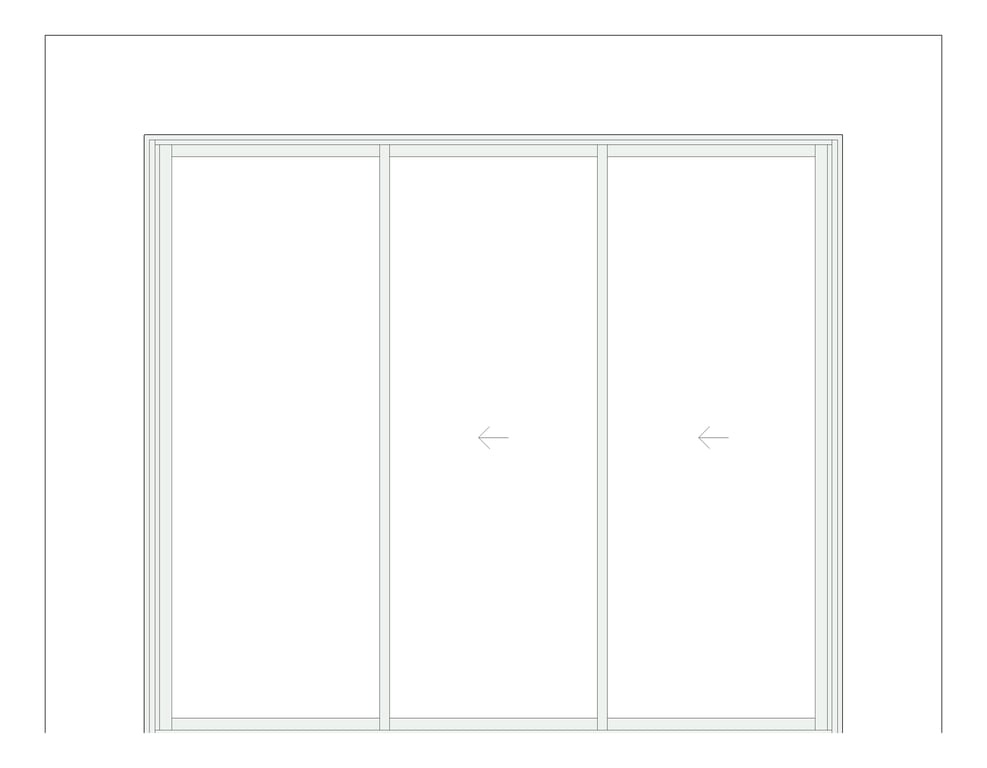 Front Image of Door Sliding Capral AGS 900 3P XXO