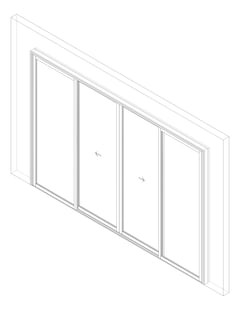 3D Documentation Image of Door Sliding Capral AGS 900 4P BiParting