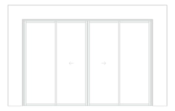 Front Image of Door Sliding Capral AGS 900 4P BiParting